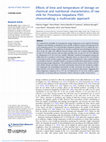 Research paper thumbnail of Effects of time and temperature of storage on chemical and nutritional characteristics of raw milk for Provolone Valpadana PDO cheesemaking: a multivariate approach