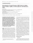 Research paper thumbnail of Determination of Vegetal Proteins in Milk Powder by Sodium Dodecyl Sulfate–Capillary Gel Electrophoresis: Interlaboratory Study