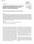 Research paper thumbnail of A Country-of-Origin Perspective on Climate Change Actions: Evidence from France, Morocco, and the United States