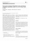 Research paper thumbnail of Retrospective Evaluation of Magnitude, Severity and Outcome of Traumatic Hepatobiliary Injury at a Level-I Trauma Center in India