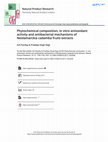 Research paper thumbnail of Phytochemical Composition, in Vitro Antioxidant Capabilities and Immunomodulatory Indices of Extracts of Xylopia Aethiopica Fruit