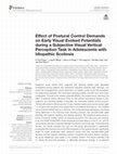 Research paper thumbnail of Effect of Postural Control Demands on Early Visual Evoked Potentials during a Subjective Visual Vertical Perception Task in Adolescents with Idiopathic Scoliosis