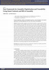 Research paper thumbnail of New Framework for Assembly Digitalization and Traceability Using Smart Contracts and Bill of Assembly