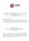 Research paper thumbnail of ORANGE « PCR Architecture, technique et décor du théâtre antique »