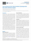 Research paper thumbnail of Core outcome set for clinical studies of postoperative ileus after intestinal surgery