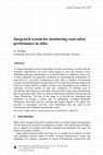 Research paper thumbnail of Integrated system for monitoring road safety performance in cities