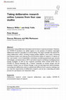 Research paper thumbnail of Taking deliberative research online: Lessons from four case studies