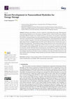 Research paper thumbnail of Recent Development in Nanoconfined Hydrides for Energy Storage