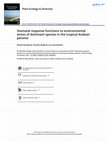 Research paper thumbnail of Stomatal response functions to environmental stress of dominant species in the tropical Andean páramo