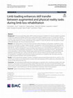 Research paper thumbnail of Limb loading enhances skill transfer between augmented and physical reality tasks during limb loss rehabilitation