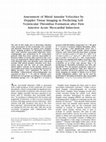 Research paper thumbnail of Assessment of Mitral Annular Velocities by Doppler Tissue Imaging in Predicting Left Ventricular Thrombus Formation after First Anterior Acute Myocardial Infarction