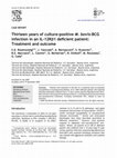 Research paper thumbnail of Thirteen years of culture-positive M. bovis-BCG infection in an IL-12Rβ1 deficient patient: Treatment and outcome