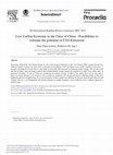 Research paper thumbnail of Low Carbon Economy in the Cities of China - Possibilities to Estimate the Potential os CO2-Emissions