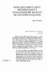 Research paper thumbnail of Nem Lero, nem Clero: Historicidade e Atualidade em Quarup de Antonio Callado