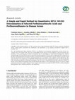 Research paper thumbnail of A Simple and Rapid Method for Quantitative HPLC MS/MS Determination of Selected Perfluorocarboxylic Acids and Perfluorosulfonates in Human Serum