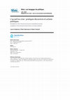 Research paper thumbnail of L’accueil en crise : pratiques discursives et actions politiques