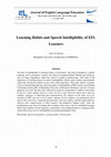 Research paper thumbnail of Learning Habits and Speech Intelligibility of EFL Learners