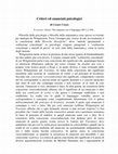 Research paper thumbnail of Criteri ed enunciati psicologici