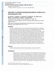 Research paper thumbnail of Generality of vertebrate developmental patterns: evidence for a dermomyotome in fish