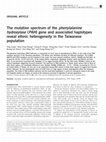 Research paper thumbnail of The mutation spectrum of the phenylalanine hydroxylase (PAH) gene and associated haplotypes reveal ethnic heterogeneity in the Taiwanese population