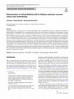 Research paper thumbnail of Determination of critical alkalinity (pH) in Fahliyan carbonate reservoir using a new methodology