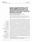 Research paper thumbnail of Duration-dependent effects of the BDNF Val66Met polymorphism on anodal tDCS induced motor cortex plasticity in older adults: a group and individual perspective