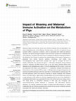 Research paper thumbnail of Impact of Weaning and Maternal Immune Activation on the Metabolism of Pigs