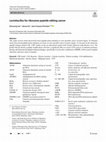 Research paper thumbnail of Lactobacillus for ribosome peptide editing cancer