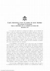 Research paper thumbnail of Carta Apostólica del Sumo Pontífice Ecclesiae unitatem para la reforma de la Comisión Ecclesia Dei. Texto en castellano y comentario