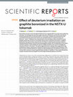 Research paper thumbnail of Effect of deuterium irradiation on graphite boronized in the NSTX-U tokamak