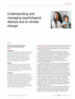 Research paper thumbnail of Understanding and managing psychological distress due to climate change