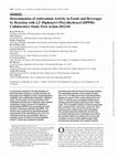 Research paper thumbnail of Determination of Antioxidant Activity in Foods and Beverages by Reaction with 2,2′-Diphenyl-1-Picrylhydrazyl (DPPH): Collaborative Study First Action 2012.04