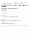 Research paper thumbnail of Predictors of herbal medicine use among cancer patients