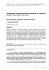 Research paper thumbnail of Developing a context-appropriate framework for measuring quality in initial teacher education