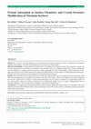 Research paper thumbnail of Protein Adsorption to Surface Chemistry and Crystal Structure Modification of Titanium Surfaces