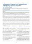 Research paper thumbnail of Inflammatory Response to a Titanium Surface with Potential Bioactive Properties: An In Vitro Study