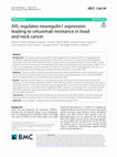 Research paper thumbnail of AXL regulates neuregulin1 expression leading to cetuximab resistance in head and neck cancer