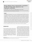 Research paper thumbnail of Brown adipose tissue mitochondria: modulation by GDP and fatty acids depends on the respiratory substrates