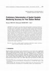 Research paper thumbnail of Preliminary Determination of Spatial Geodetic Monitoring Accuracy for Free Station Method