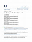 Research paper thumbnail of Water Supply System Classification for Water Quality Improvement