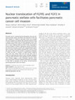 Research paper thumbnail of Nuclear translocation of <scp>FGFR</scp> 1 and <scp>FGF</scp> 2 in pancreatic stellate cells facilitates pancreatic cancer cell invasion