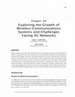 Research paper thumbnail of Exploring the Growth of Wireless Communications Systems and Challenges Facing 4G Networks