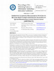 Research paper thumbnail of Improving Learning Management Systems to Better Assist Computer Science Teaching in Qatar Higher Education Institutions [ABSTRACT]