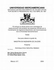 Research paper thumbnail of El enfoque al cliente dentro de la estrategia de reestructuración del portafolio de programas ofrecido por la coordinación de ingeniería electrónica y de comunicaciones de la Universidad Iberoamericana