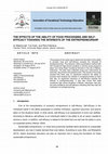 Research paper thumbnail of The Effects of The Ability of Food Processing and Self-efficacy Towards The Interests of The Entrepreneurship