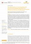 Research paper thumbnail of The Effectiveness of Learning Videos for Increasing Knowledge about Women's Adolescent Nutrition and Reproductive Health