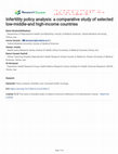 Research paper thumbnail of Infertility policy analysis: a comparative study of selected low-middle-and high-income countries