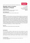 Research paper thumbnail of Equality work in teacher education in Finland