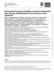 Research paper thumbnail of International Consensus Guideline on Small for Gestational Age: Etiology and Management From Infancy to Early Adulthood