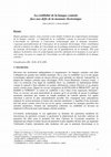 Research paper thumbnail of La crédibilité de la banque centrale face aux défis de la monnaie électronique